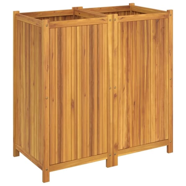 vidaXL Plantekasse med foring 100x50x100 cm helte akasie