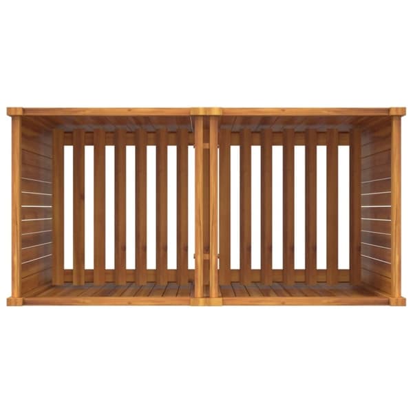 vidaXL Plantekasse med foring 100x50x100 cm helte akasie