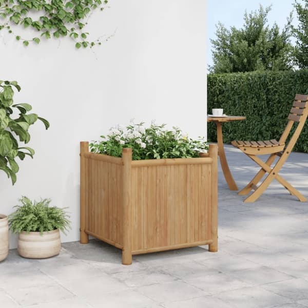 vidaXL Plantekasse 50x50x50 cm bambus