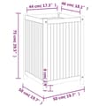 Miniatyrbilde 8 av 9: vidaXL Plantekasse med foring 50x50x75 cm helte akasie
