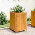 Miniatyrbilde 2 av 9: vidaXL Plantekasse med foring 50x50x75 cm helte akasie
