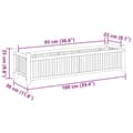 Miniatyrbilde 7 av 8: vidaXL Plantekasse 100x30x25 cm bambus