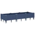 Miniatyrbillede 6 af 8: vidaXL plantekasse med spyd 125x40x28,5 cm PP grå