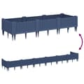 Miniatyrbillede 7 af 8: vidaXL plantekasse med spyd 125x40x28,5 cm PP grå