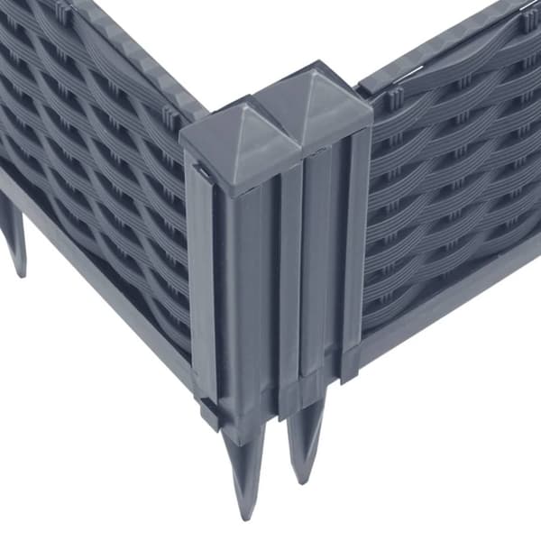 vidaXL plantekasse med spyd 42,5x42,5x28,5 cm PP grå