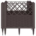 Miniatyrbillede 3 af 8: vidaXL plantekasse med spyd 43,5x43,5x43,5 cm PP brun