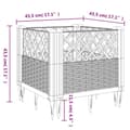 Miniatyrbillede 7 af 8: vidaXL plantekasse med spyd 43,5x43,5x43,5 cm PP brun