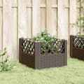 Miniatyrbillede 2 af 8: vidaXL plantekasse med spyd 43,5x43,5x43,5 cm PP brun