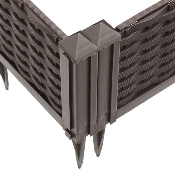 vidaXL plantekasse med spyd 42,5x42,5x28,5 cm PP brun
