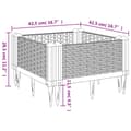 Miniatyrbillede 7 af 8: vidaXL plantekasse med spyd 42,5x42,5x28,5 cm PP brun