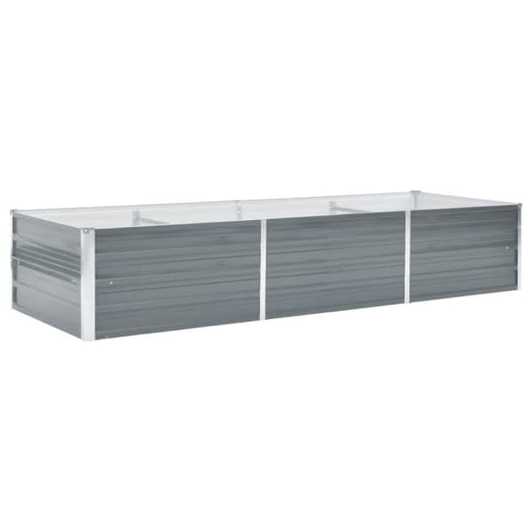 vidaXL forhøjet plantekasse 240x80x45 cm galvaniseret stål grå -  Plantekrukker