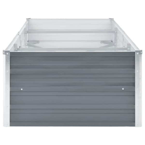 vidaXL forhøjet plantekasse 240x80x45 cm galvaniseret stål grå -  Plantekrukker