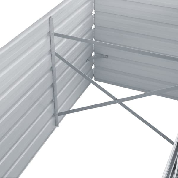 vidaXL forhøjet plantekasse 240x80x45 cm galvaniseret stål grå -  Plantekrukker