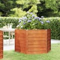Pikkukuva 2 / 8: vidaXL Korotettu kukkalaatikko ruoste 129x129x77 cm Corten teräs -  Kukkaruukut & istutuslaatikot