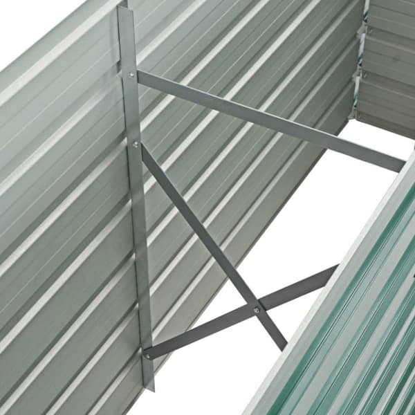 vidaXL Kukkalaatikko galvanoitu teräs 160x40x77 cm vihreä -  Kukkaruukut & istutuslaatikot
