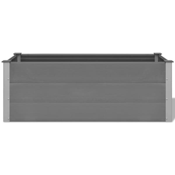 vidaXL Puutarhan korotettu kukkalaatikko WPC 150x50x54 cm harmaa - Kukkaruukut & istutuslaatikot