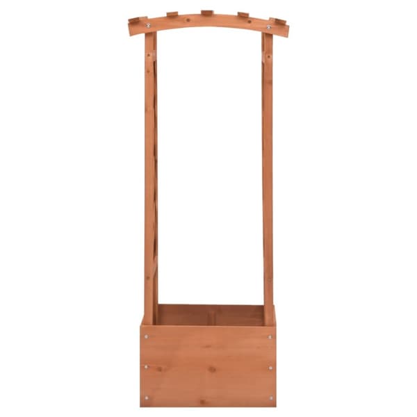 vidaXL Kukkalaatikko säleiköllä ja kaarella 49x39x117 cm kuusi -  Kukkaruukut & istutuslaatikot