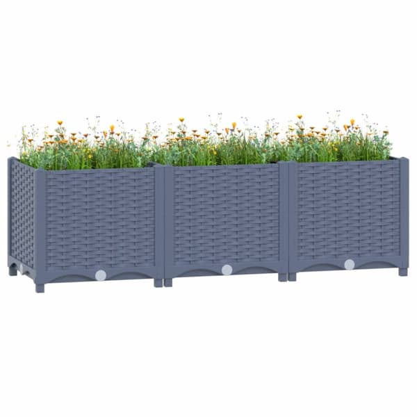 vidaXL højbed 120x40x38 cm polypropylen -  Plantekrukker