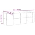 Pikkukuva 7 / 7: vidaXL Korotettu kukkalaatikko jauhemaalattu teräs 224x80x68 cm ruskea -  Kukkaruukut & istutuslaatikot