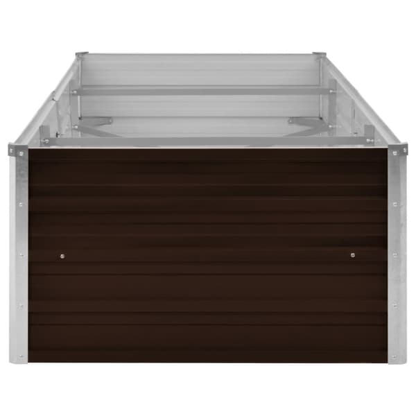 vidaXL hævet plantekasse 240x80x45 cm galvaniseret stål brun -  Plantekrukker
