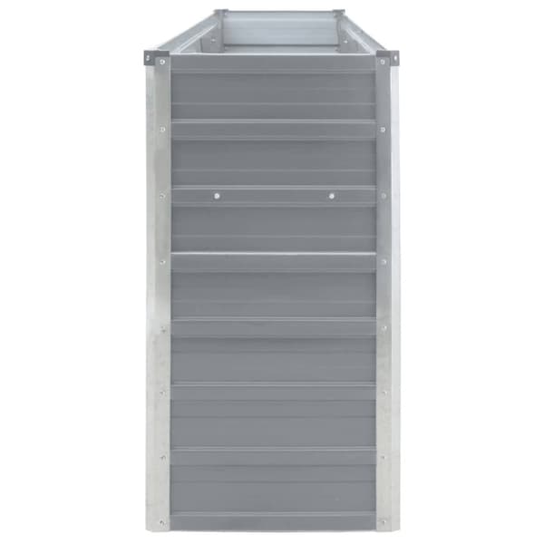 vidaXL hævet havebed 320 x 40 x 77 cm galvaniseret stål grå - Plantekrukker