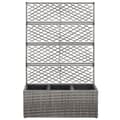 Pikkukuva 3 / 8: vidaXL Korotettu kukkalaatikko 3ruukkua 83x30x130cm polyrottinki harm. -  Kukkaruukut & istutuslaatikot