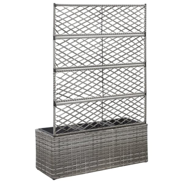 vidaXL Korotettu kukkalaatikko 3ruukkua 83x30x130cm polyrottinki harm. -  Kukkaruukut & istutuslaatikot