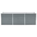 Miniatyrbillede 4 af 8: vidaXL forhøjet plantekasse 240x80x77 cm galvaniseret stål grå -  Plantekrukker