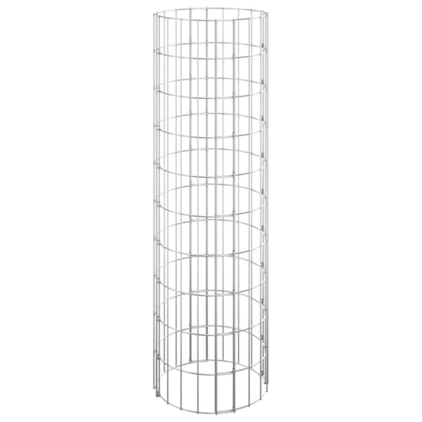 vidaXL rundt gabion-havebede 3 stk. Ø30x100 cm galvaniseret stål -  Plantekrukker