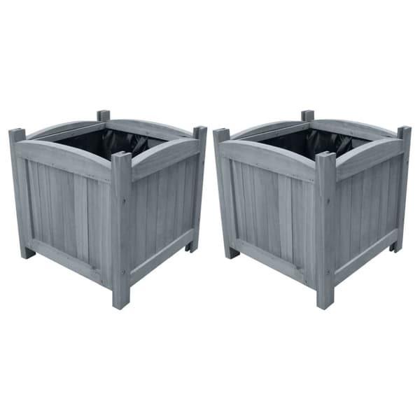 vidaXL højbede 2 stk. 30x30x30 cm massivt fyrretræ - Plantekrukker
