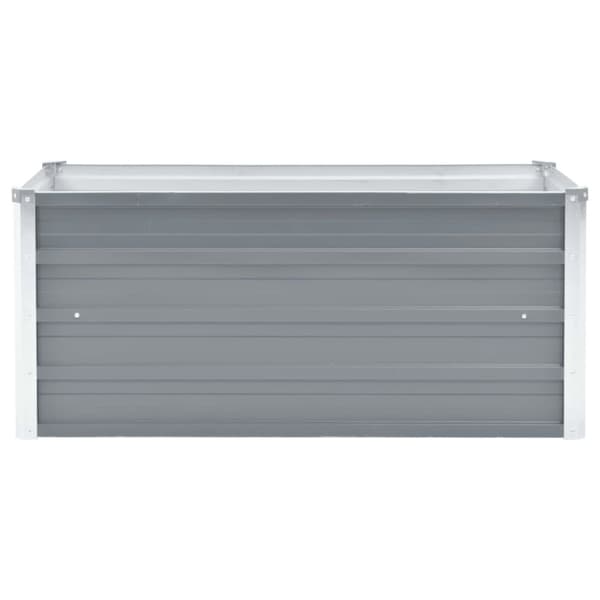 vidaXL forhøjet plantekasse 100x40x45 cm galvaniseret stål grå -  Plantekrukker