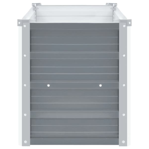 vidaXL forhøjet plantekasse 100x40x45 cm galvaniseret stål grå - Plantekrukker