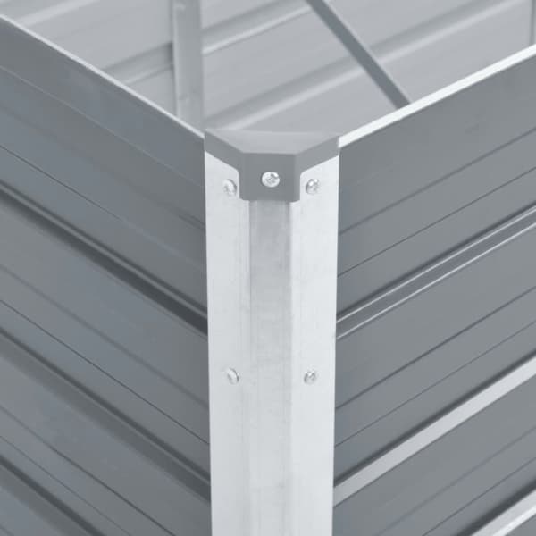 vidaXL forhøjet plantekasse 100x40x45 cm galvaniseret stål grå - Plantekrukker