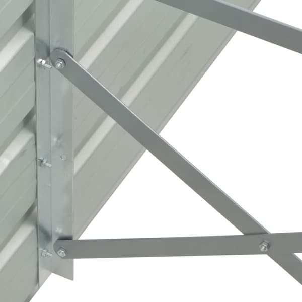 vidaXL forhøjet plantekasse 100x40x45 cm galvaniseret stål grå - Plantekrukker