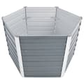 Miniatyrbillede 4 af 7: vidaXL forhøjet plantekasse 129x129x77 cm galvaniseret stål grå -  Plantekrukker