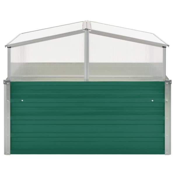 vidaXL Växthus grön 100x100x77 cm galvaniserat stål -  Krukor & odlingslådor