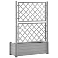 Miniatyrbillede 6 af 8: vidaXL plantekasse med espalier 100x43x142 cm PP stengrå -  Plantekrukker