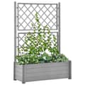 Miniatyrbillede 1 af 8: vidaXL plantekasse med espalier 100x43x142 cm PP stengrå -  Plantekrukker