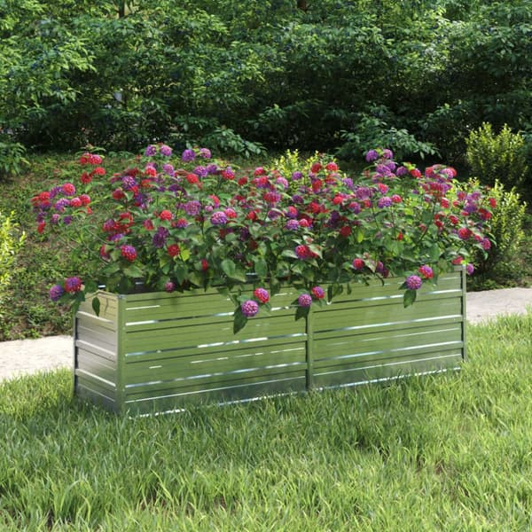 vidaXL højbed 160x40x45 cm galvaniseret stål sølvfarvet -  Plantekrukker