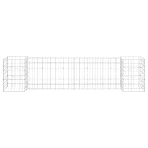 vidaXL H-formet gabion-plantekasse 260x40x60 cm stål -  Plantekrukker