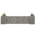 Miniatyrbillede 1 af 7: vidaXL H-formet gabion-plantekasse 260x40x60 cm stål -  Plantekrukker