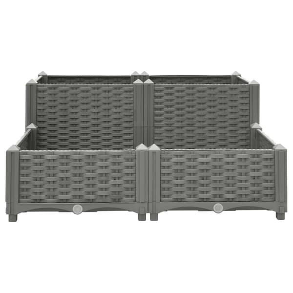 vidaXL højbed 80x80x38 cm polypropylen -  Plantekrukker
