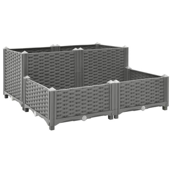 vidaXL højbed 80x80x38 cm polypropylen - Plantekrukker