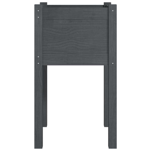 vidaXL Puutarhan kukkalaatikot 2 kpl harmaa 40x40x70 cm täysi mänty - Kukkaruukut & istutuslaatikot