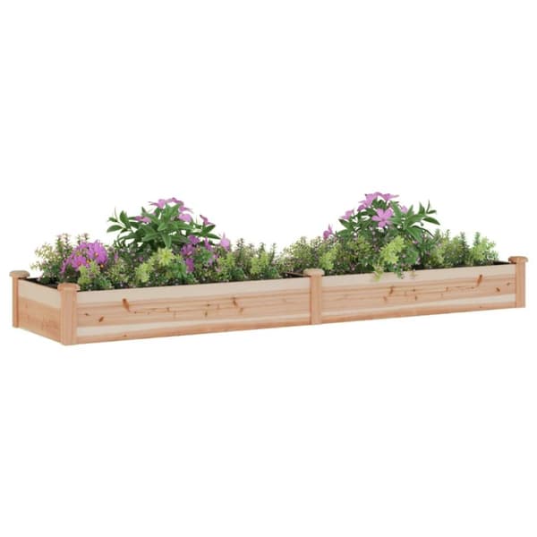 vidaXL Odlingslåda med foder 240x60x25 cm massivt granträ -  Krukor & odlingslådor