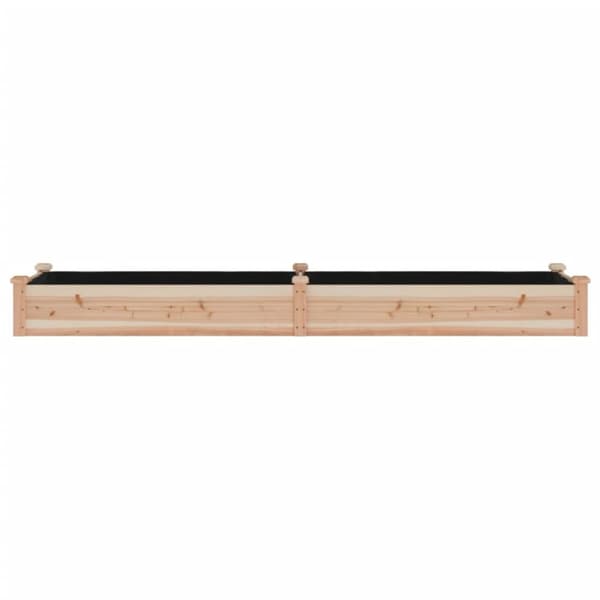 vidaXL Odlingslåda med foder 240x60x25 cm massivt granträ - Krukor & odlingslådor