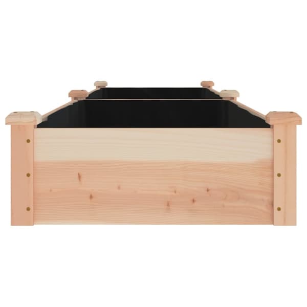 vidaXL Odlingslåda med foder 240x60x25 cm massivt granträ - Krukor & odlingslådor