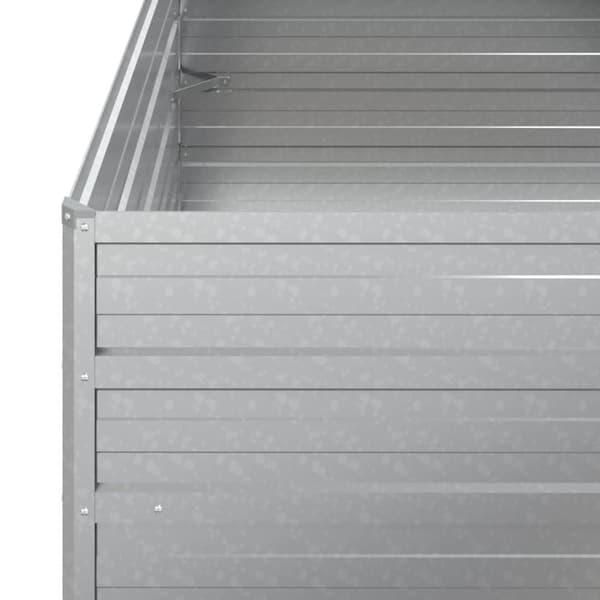 vidaXL højbed 100x100x77 cm galvaniseret stål sølvfarvet - Plantekrukker
