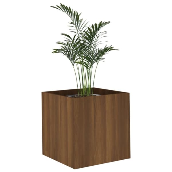 vidaXL Odlingslåda brun ek 40x40x40 cm konstruerat trä - Krukor & odlingslådor