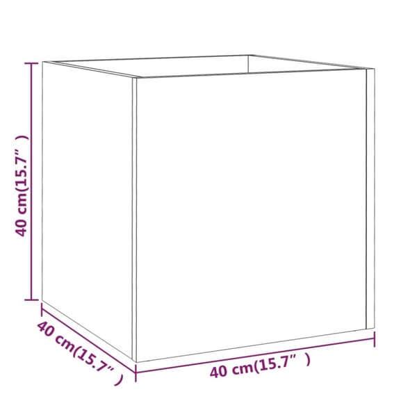 vidaXL Odlingslåda brun ek 40x40x40 cm konstruerat trä - Krukor & odlingslådor